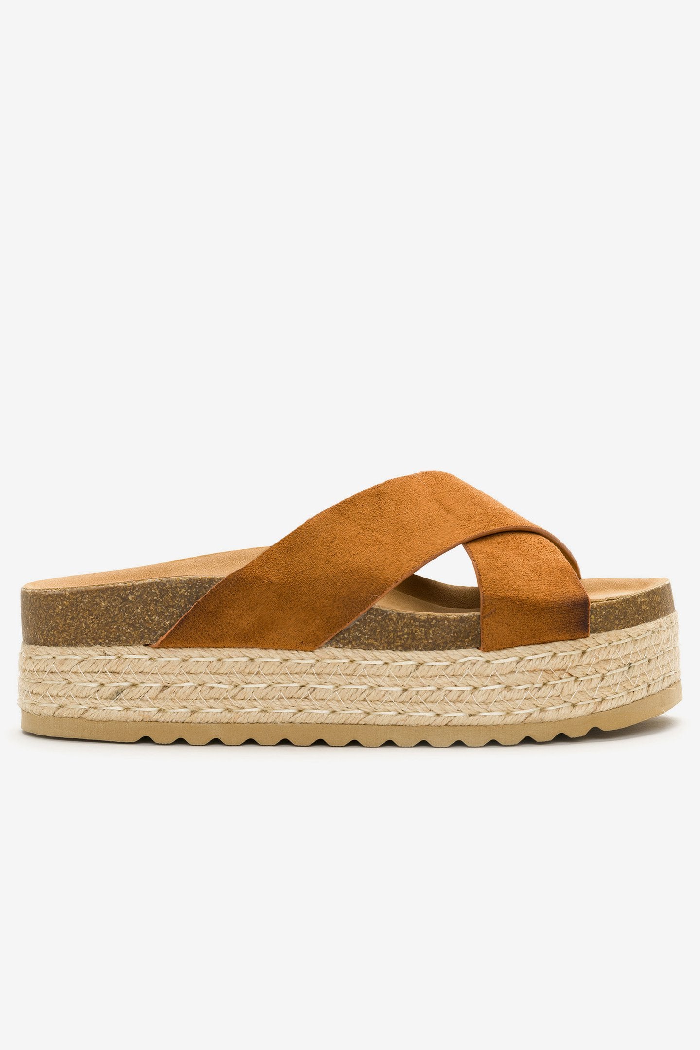 Sandalia Mujer Camel Serra Chancleta Chancleta